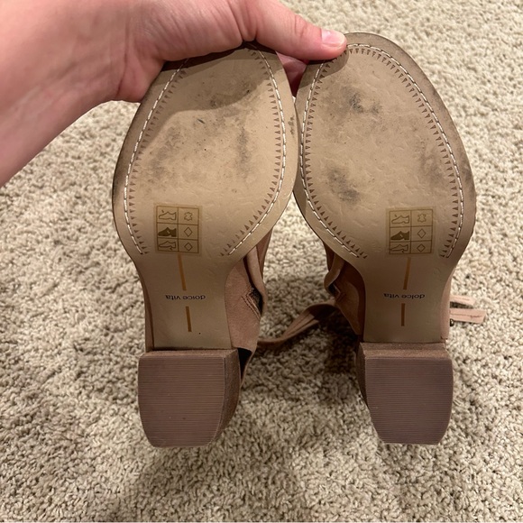 Dolce Vita NIKI Chestnut nubuck bootie with open toe - Size 8 - Picture 8 of 11